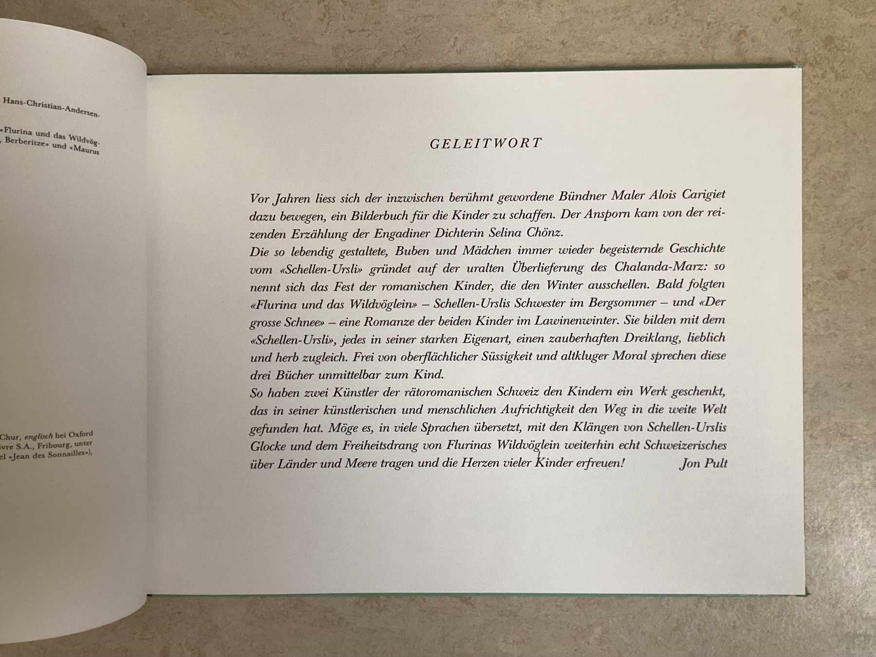 Bücher: , Schellen-Ursli. Ein Engadiner Bilderbuch – Gebraucht aus Zürich von Tolima194 1