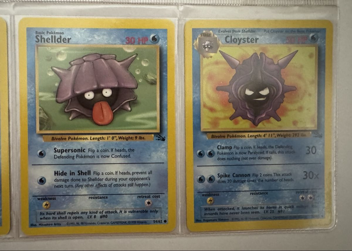 Pokémon Carte collezionabili: Pokemon cards Shellder and Cloyster Base Set – Nuovo (secondo la descrizione) da Aarau Rohr venduto da mic_d6nr