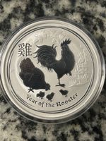 Australien Silbermuenze 2oz 2017 Jahr des Hahns