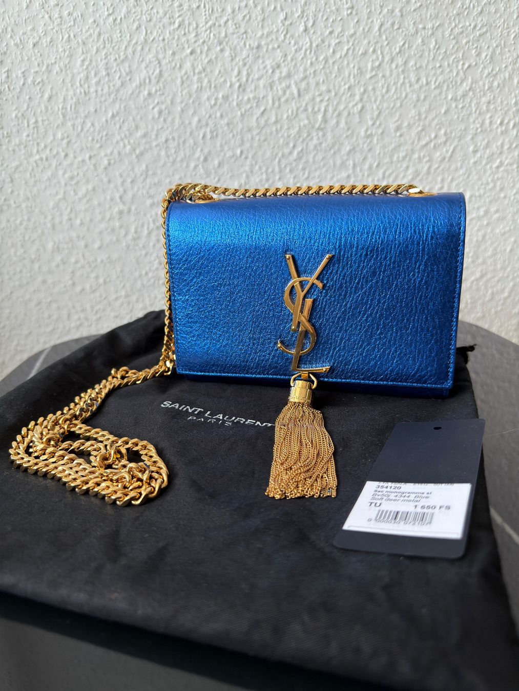 Saint Laurent Borse da donna: Authentique Sac SAINT LAURENT Pompom Kate avec dustbag – Nuovo (secondo la descrizione) da Carouge GE venduto da loveluxury 1