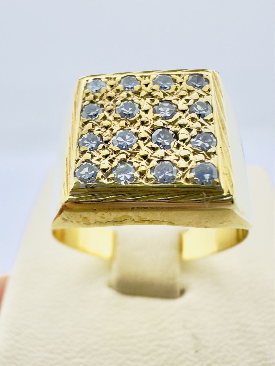 Ringe: 750/18 Karat Gold Ring mit 032 Ct Brillanten – Gebraucht aus Murg von MTGold 3
