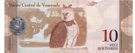 Venezuela 10 Bolivares 2014 P-90e UNZ Serie Y