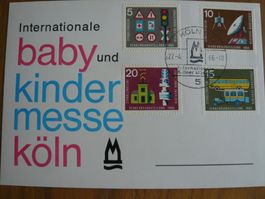 Ganzsache mit Briefmarken der Deutschen Bundespost von 1965
