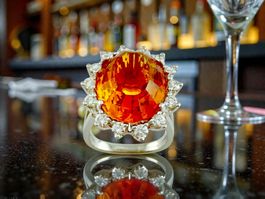 KURZ, Zürich, Citrin - Diamant - Cocktailring