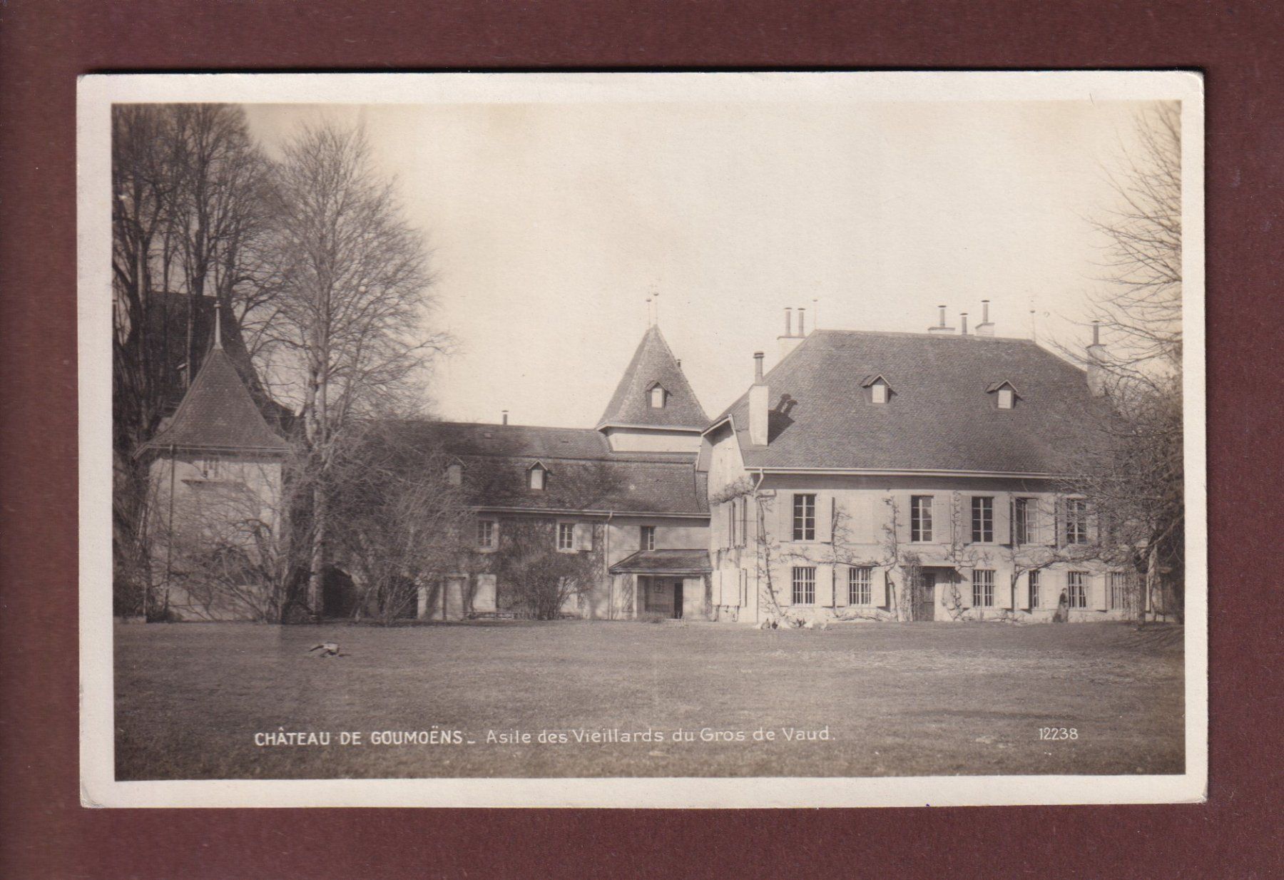 Ansichtskarten: Château de GOUMOËNS - Asile de Vieillard - 1925 – Gebraucht aus Pully von nicecards-shop