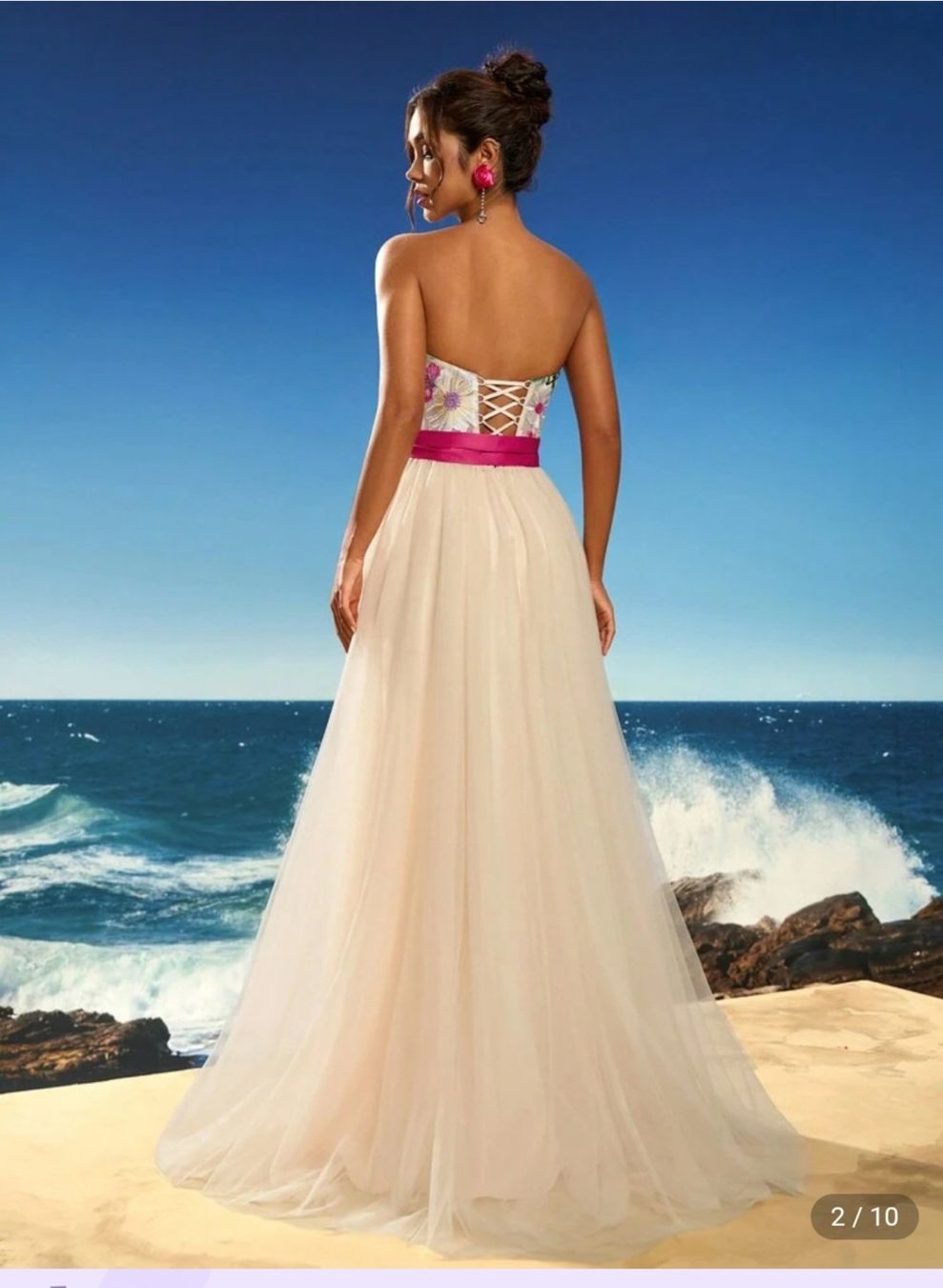 Vestiti: Abendkleid Blumenmuster Grösse M neu – Usato da Winterthur venduto da criss_surdila 2