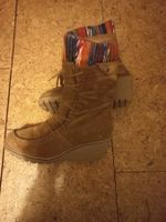 Wedge Boots/Stiefel aus Wildleder