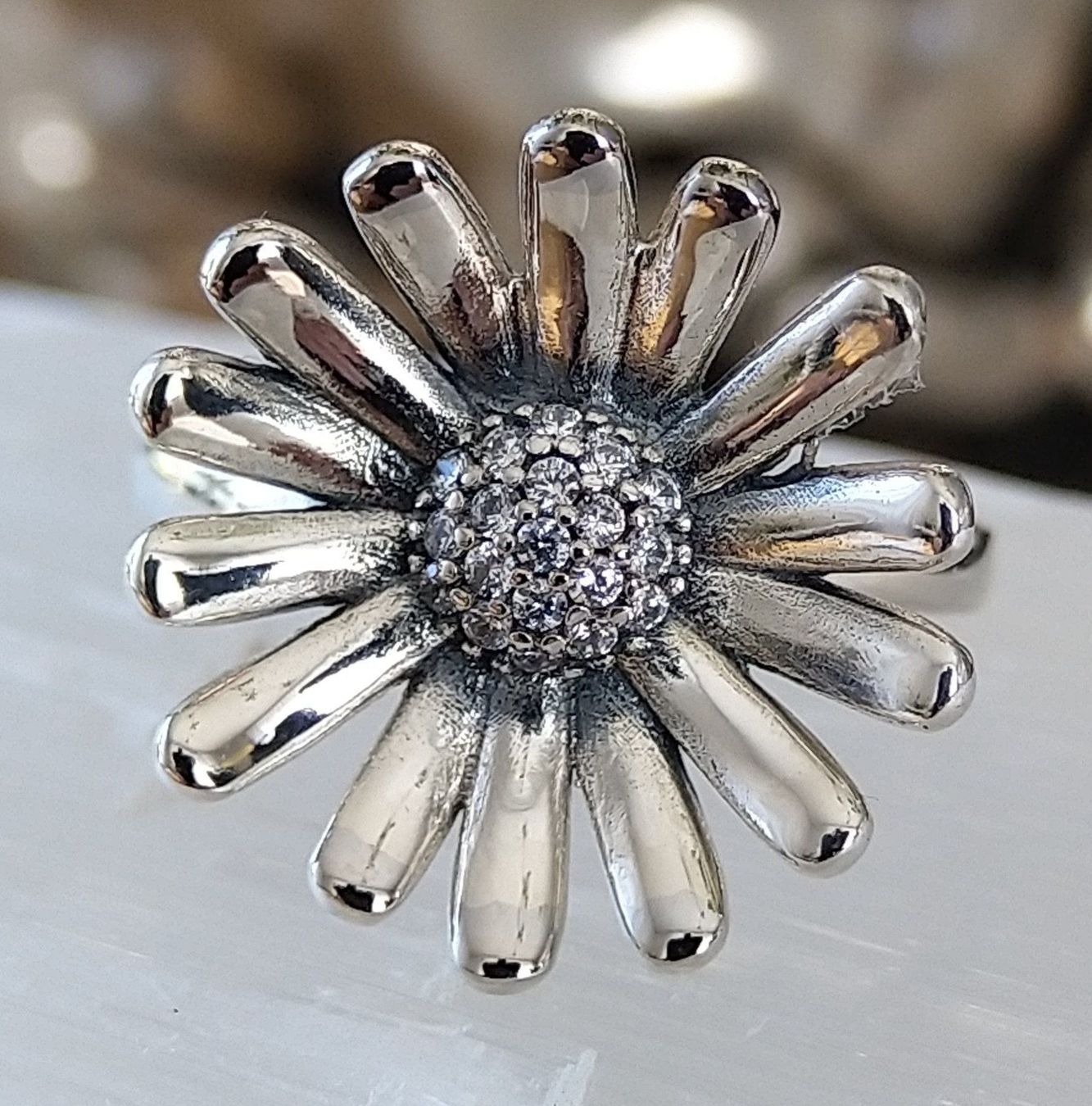 Anelli: RING MIT MARGERITE BLÜTE IN 925 SILBER – Usato da Romanshorn venduto da BoutiqueA 6