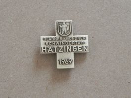 Abzeichen GL- GR Schwingfest Schwingen Hätzingen GL 1969