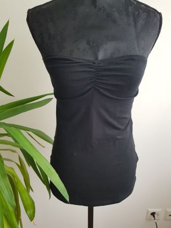 Top, schulterfrei trägerlos schwarz Gr. S