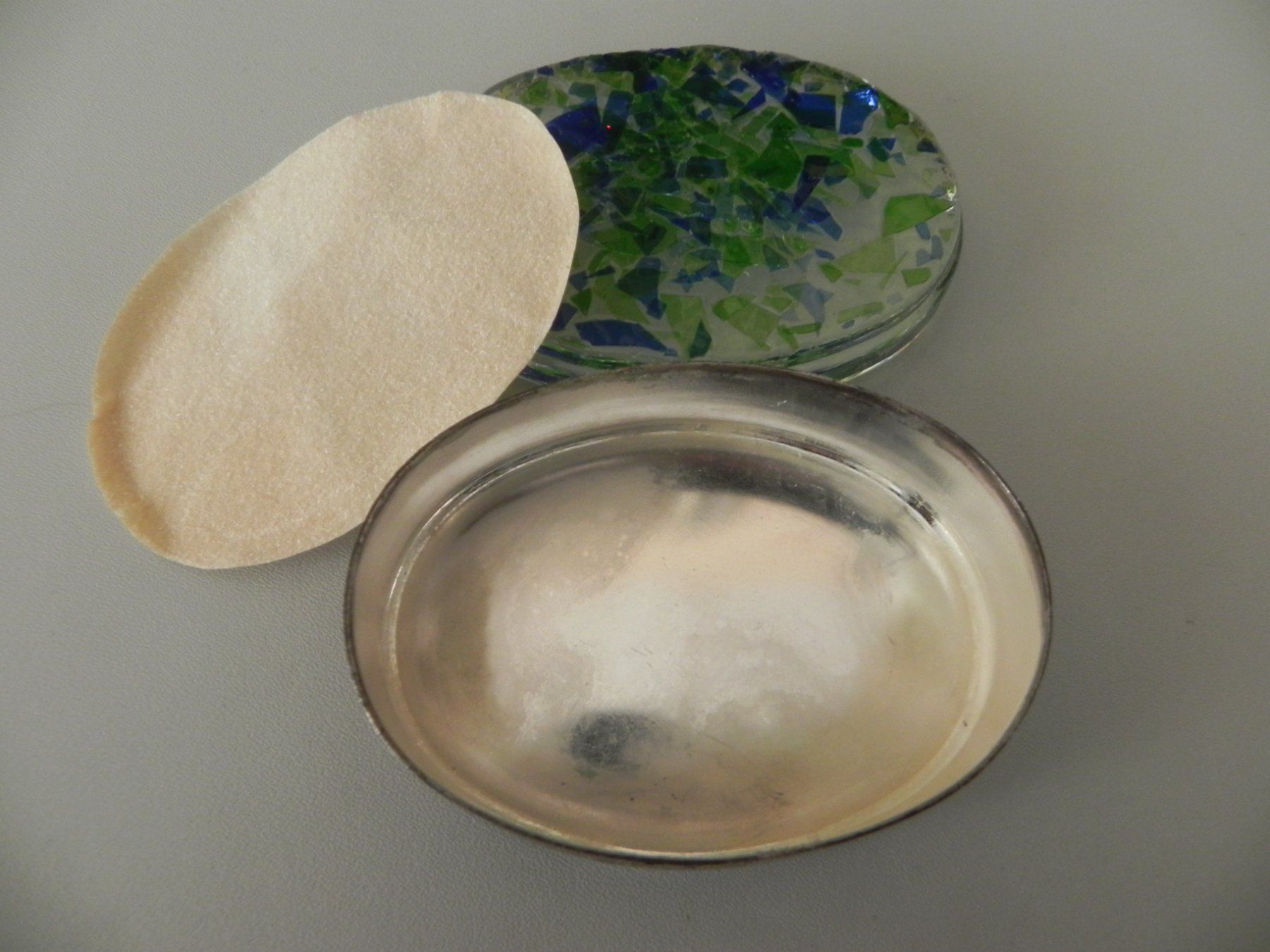 Altro in Decorazioni & Accessori: Versilberte schwer Dose mit Glasdeckel – Usato da Minusio venduto da Lory64 6
