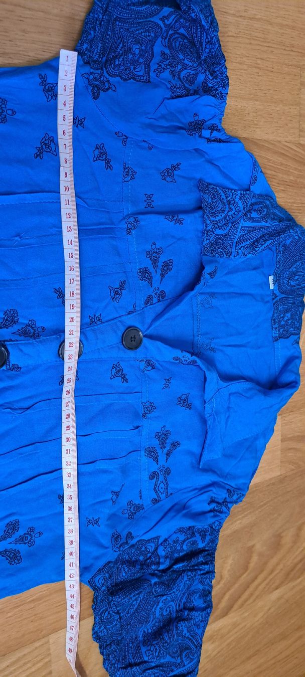 Camicette: Bohemian Blue Patterned Tunic Top - Size s- Summer Style – Usato da Bern venduto da mahilini 1