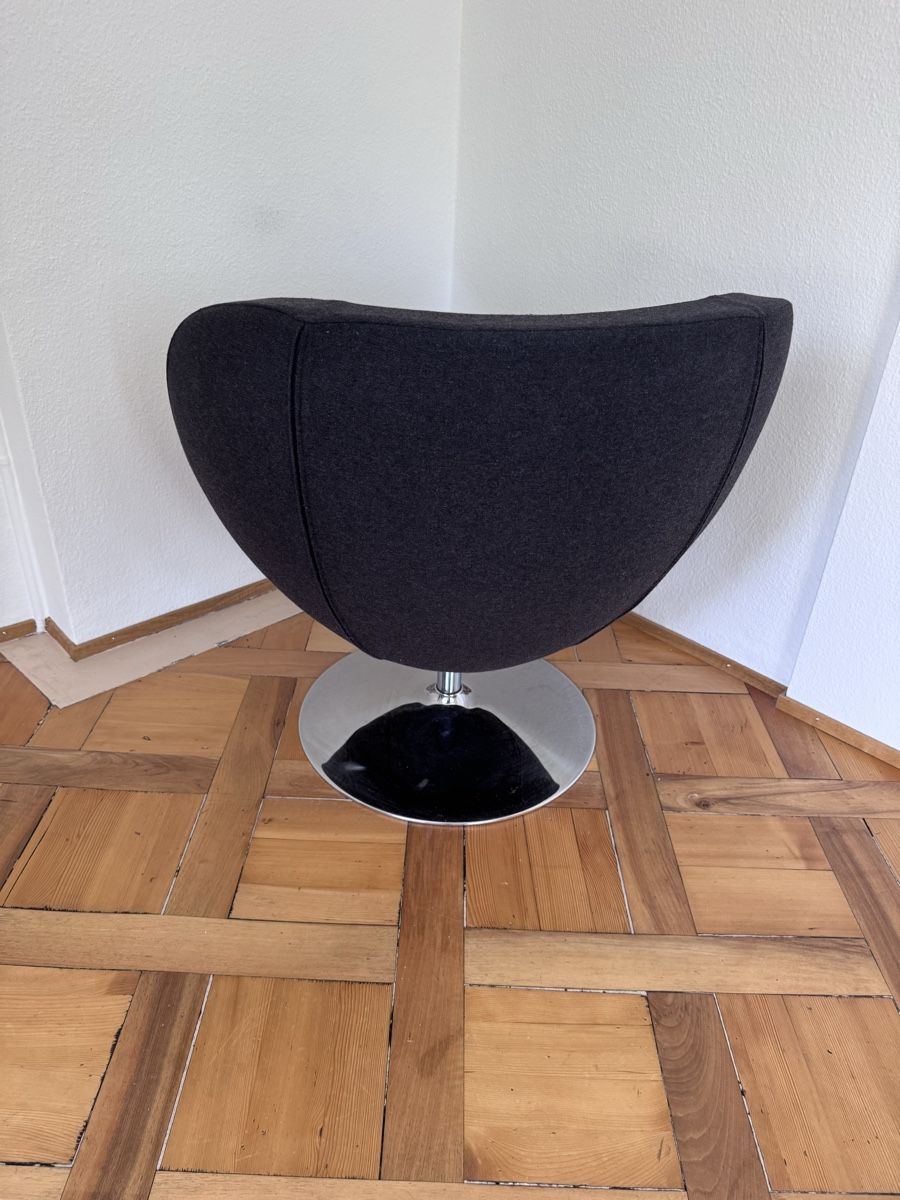 Boconcept Sessel: BoConcept Schelly Designer Drehsessel - Anthrazit / Chrom – Gebraucht aus Zürich von Dr.Patek 3