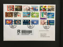 2016 Schweiz Bahnhöfe ZN 1604 Genf + 17 Marken  unikat