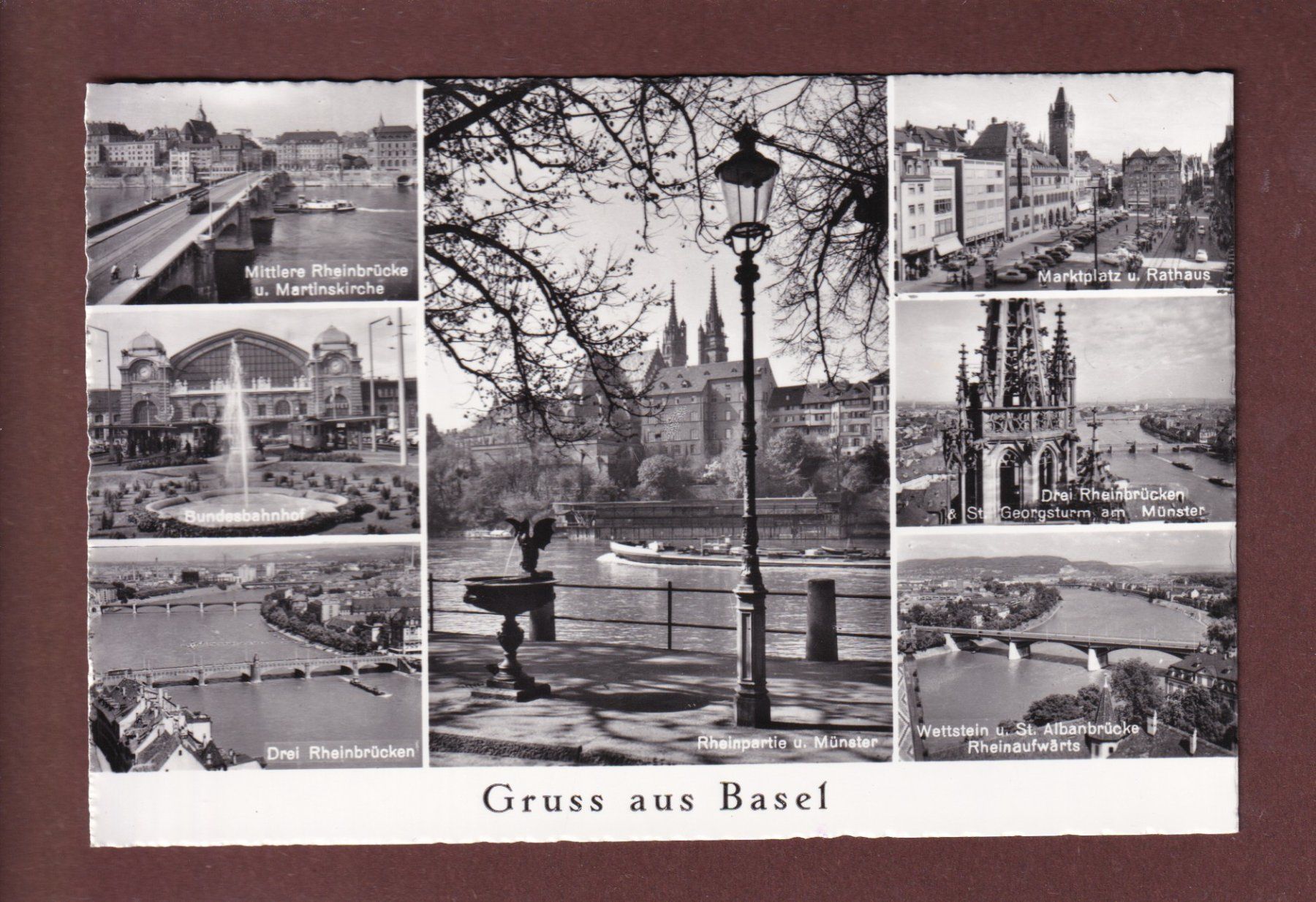 Cartoline postali: Gruss aus BASEL - 7 Bilder – Usato da Pully venduto da nicecards-shop