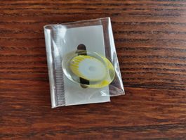 Schmuckanhänger aus böhmischen Glas in gelb transparent