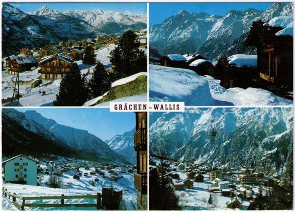 Ansichtskarten: Grächen - 4 Bild AK – Gebraucht aus Binningen von Mountainrider