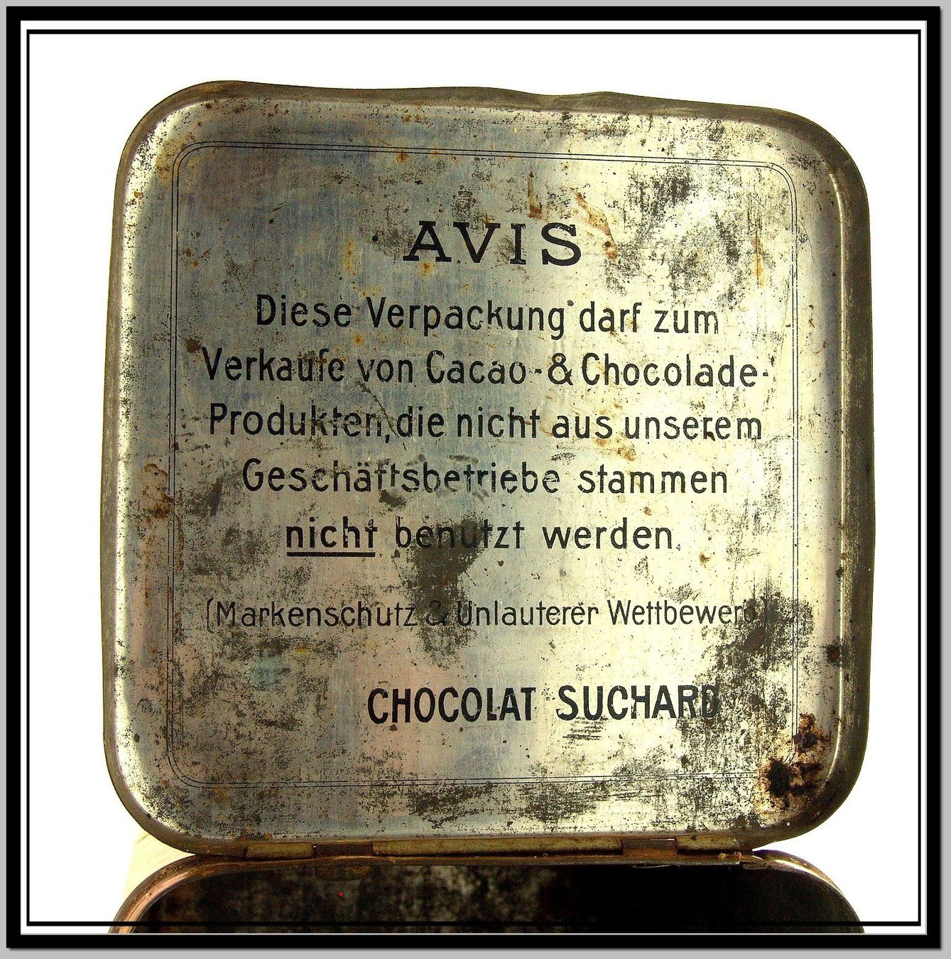 Suchard Dosen: PH. Suchard Neuchâtel CACAO Blechbüchse / -dose mit Deckel – Gebraucht aus Langenthal von Antik_Huesli 7