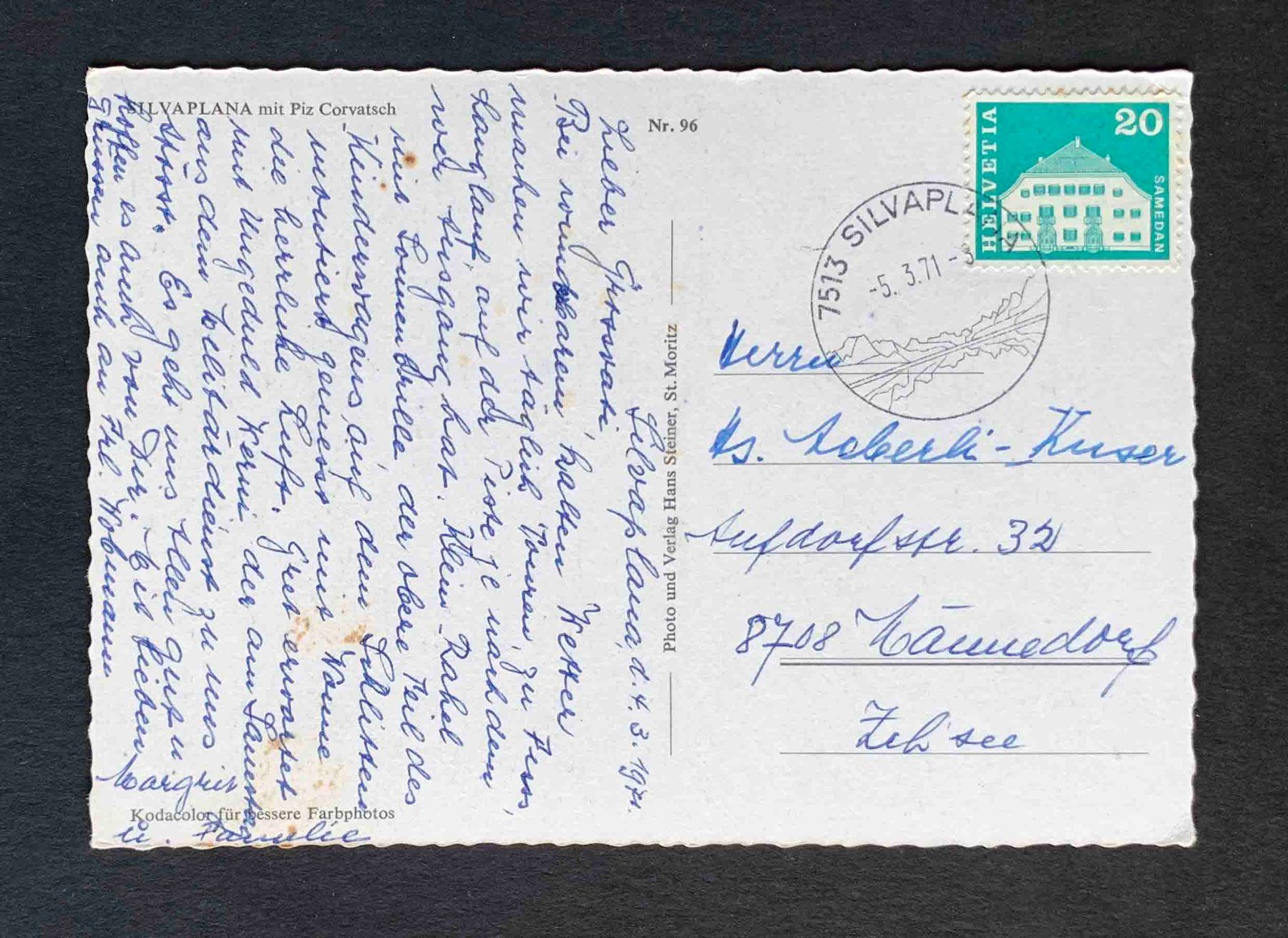 Cartoline postali: AK SILVAPLANA mit Piz Corvatsch – Usato da Goldau venduto da artelier1 1
