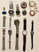 UHREN KONVOLUT, 10 VINTAGE-UHREN, DEFEKT, 1950-2000, WATCHES