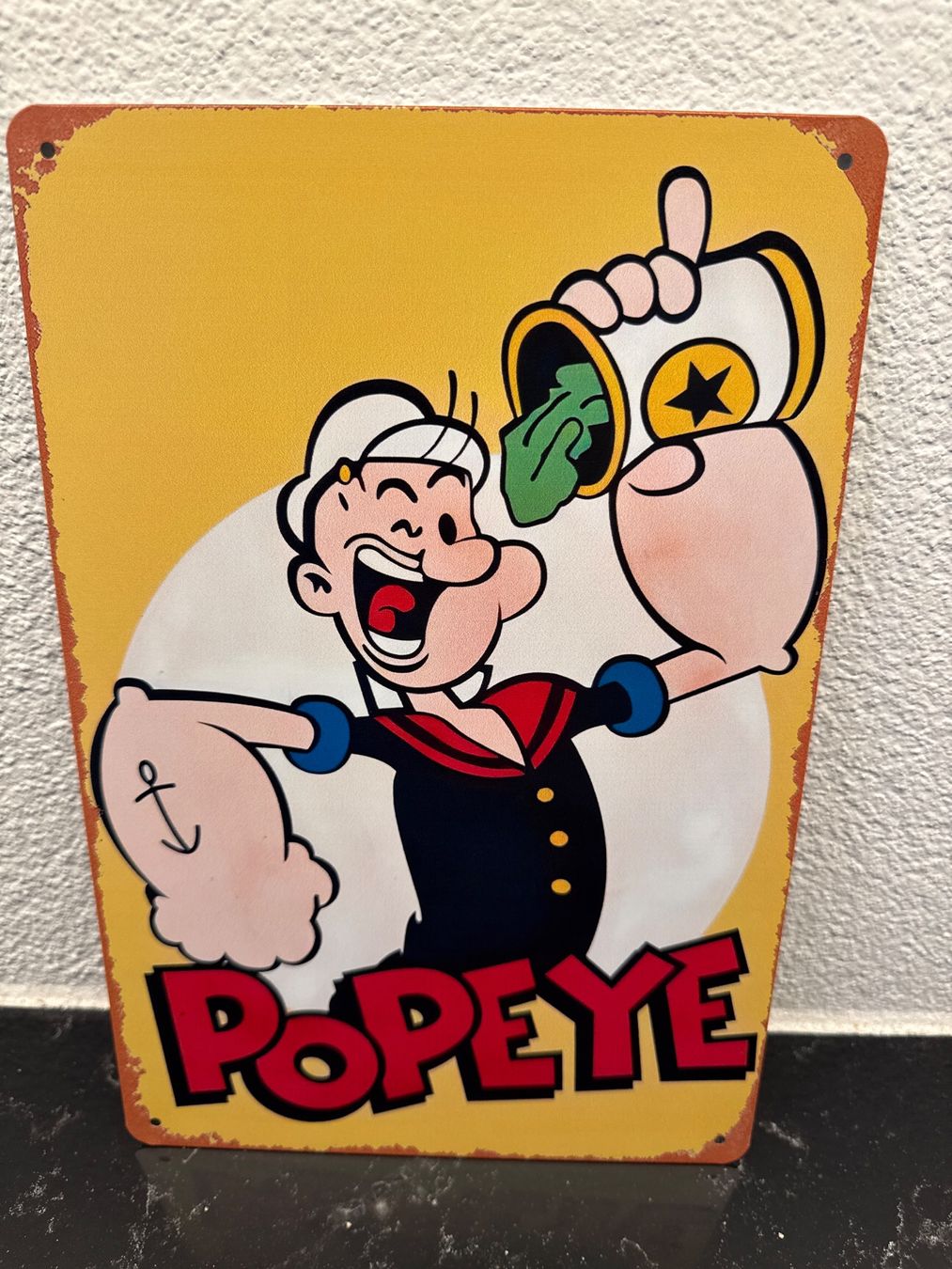 Insegne: SCHILD METALL POPEYE / DER RENNER/ NEU / 1 Pcs. – Nuovo e nell'imballaggio originale da Seon venduto da Aaargauer01 7