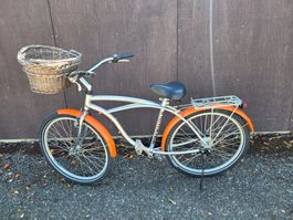 Citybike mit Korb, 7 Gang, MTB CYCLETECH