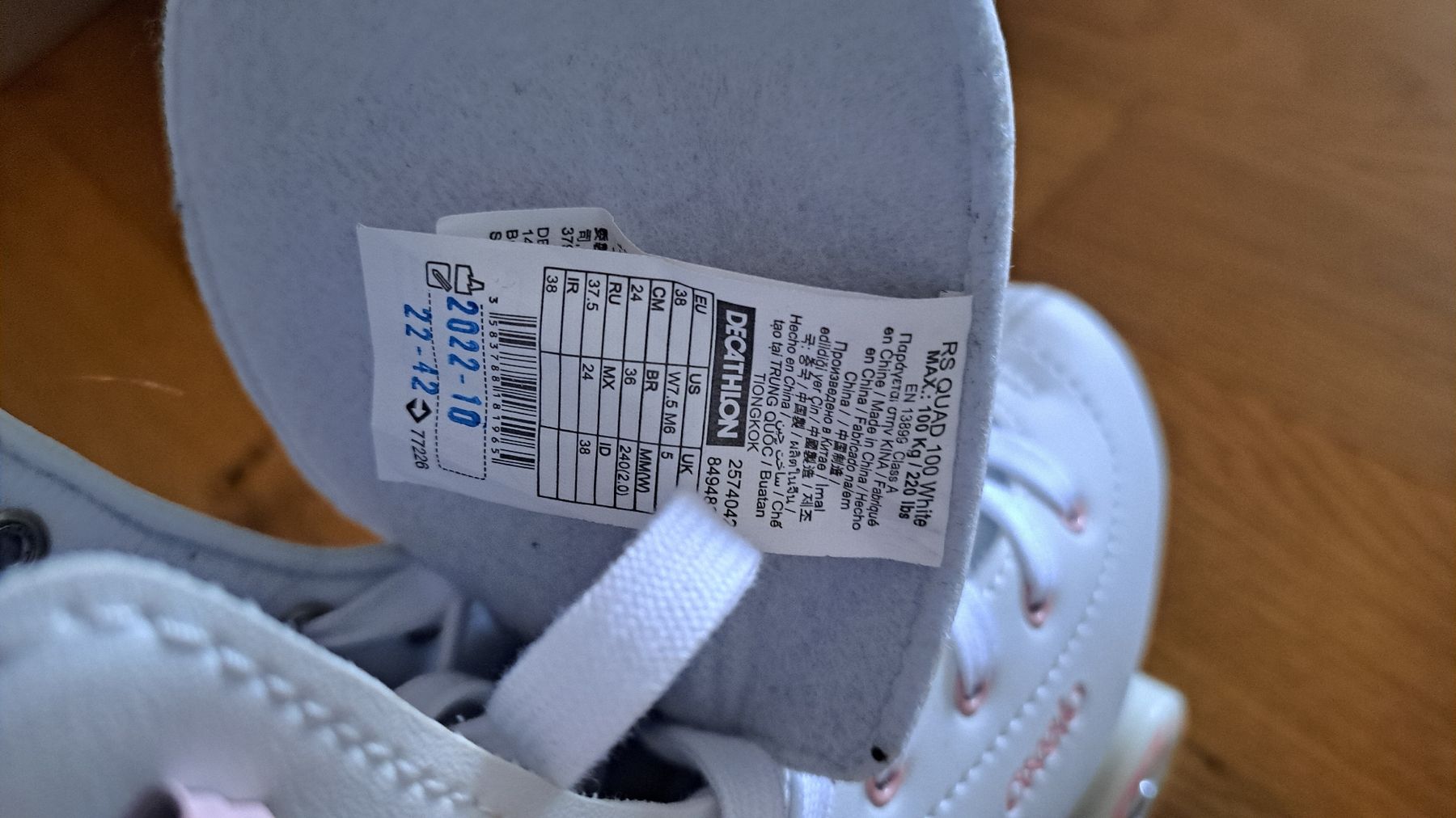 Oxelo Pattini in linea & Pattini a rotelle: Oxelo Rollschuhe, weiss, Grösse 38 – Usato da Seengen venduto da ja6_65wp 2