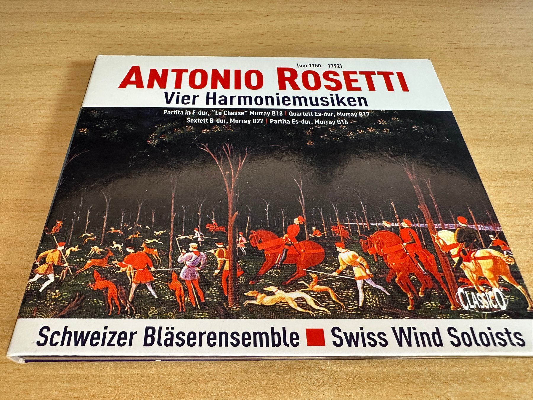 CD: Antonio Rosetti, Schweizer Bläserensemble = Swiss Wind Soloi – Usato da Rikon im Tösstal venduto da Alpenmutz