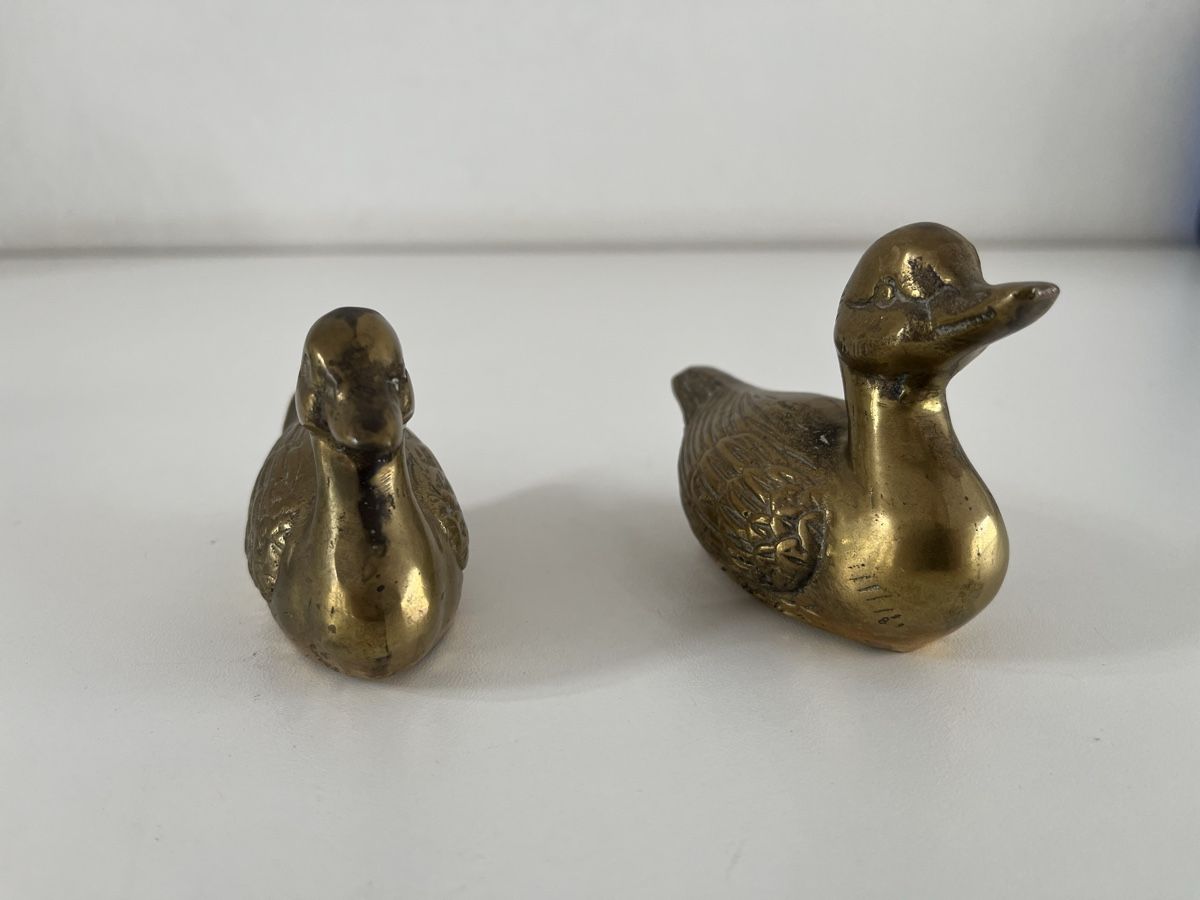Statuette: 2Stk. Enten aus Messing  – Usato da Wetzikon ZH venduto da seli03 4