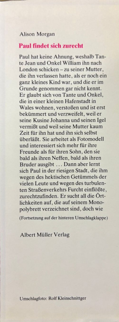 Bücher: Alison Morgan, Paul findet sich zurecht – Neu (gemäss Beschreibung) aus Sarnen von Livres 2