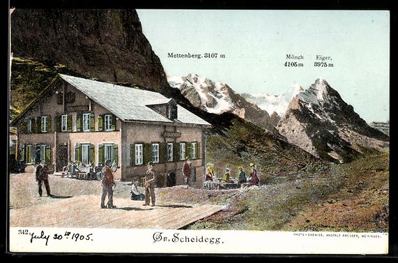Ansichtskarten: AK Grindelwald, Hotel Gr. Scheidegg – Gebraucht aus Berlin von bartko-reher
