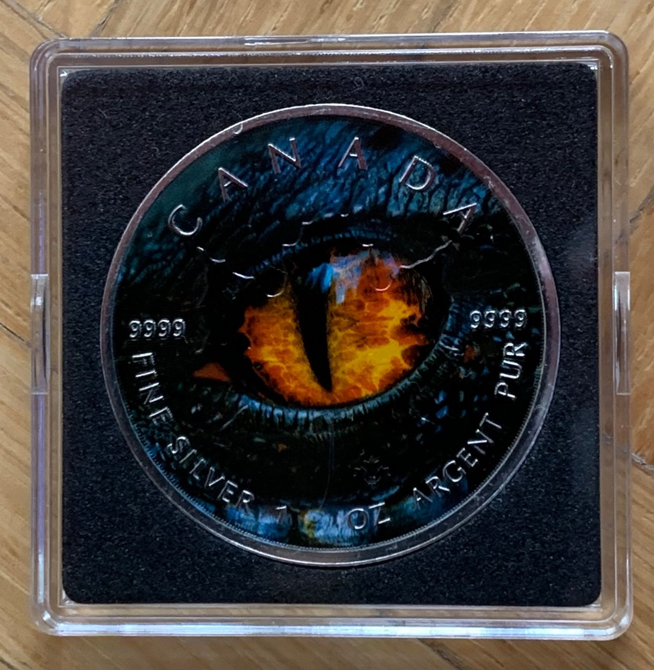 Toutes les monnaies: Maple Leaf 2025 Farbiger Round BLACK DRAGON EYE 1oz. Silber – Neuf (Voir description) à Wetzikon ZH par Nicki6 3