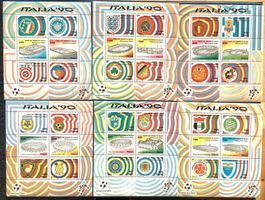 1990 Italien Fussball -WM ITALIA´90- Blocks 3-8 **
