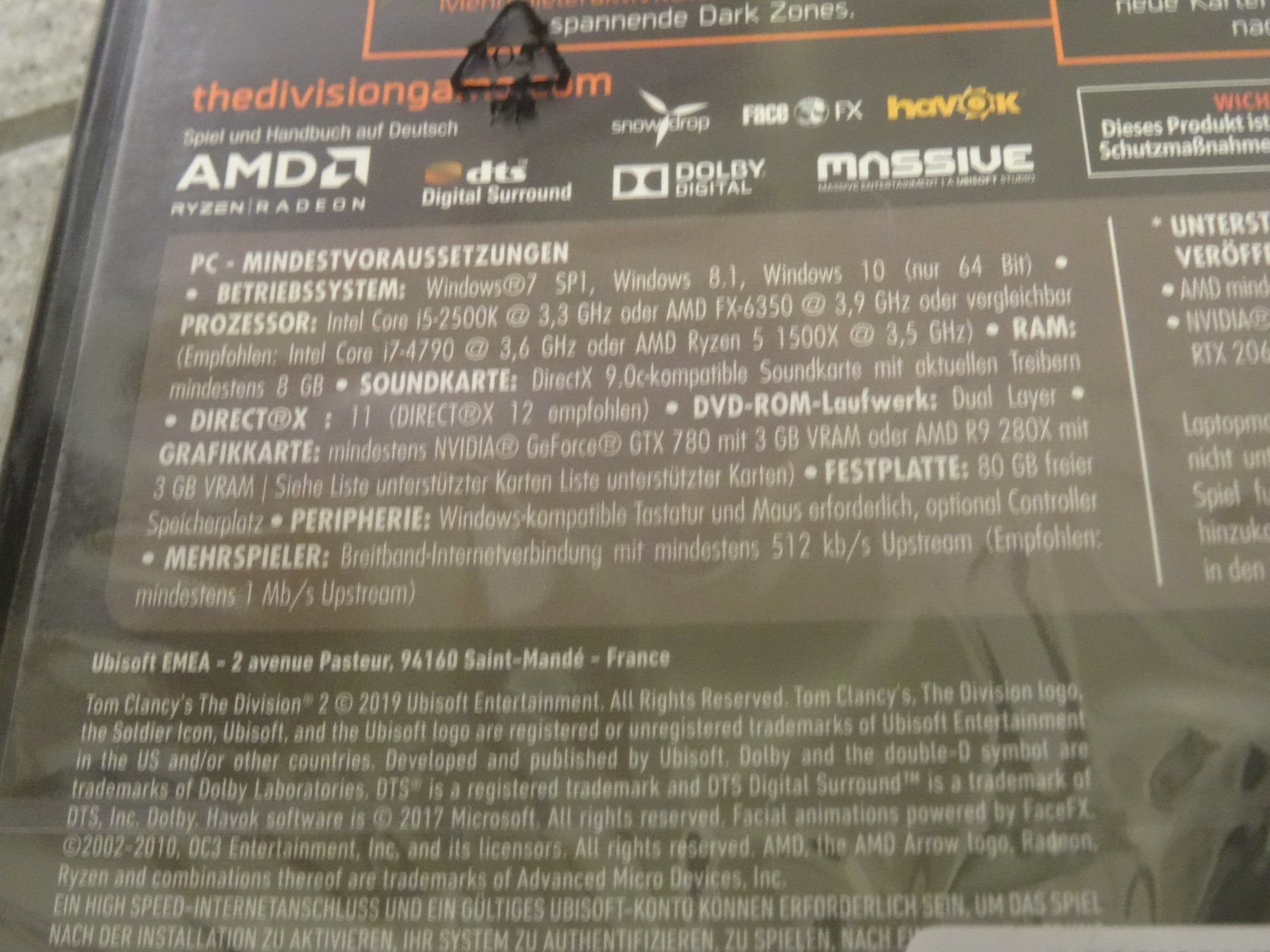 Giochi: The Division 2, Top Zustand, PC Download Code – Nuovo e nell'imballaggio originale da Olten venduto da Disc-Ausverkauf 2