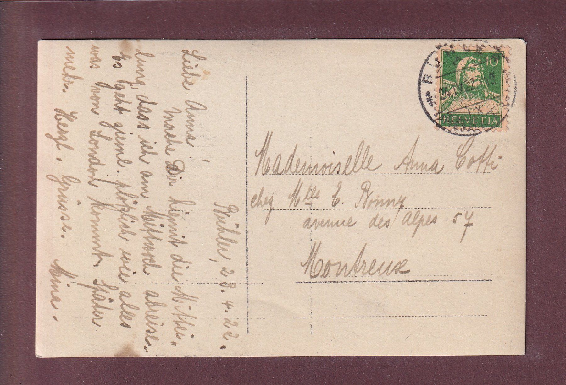 Cartoline postali: Bühler - ROTBACHFALL - 1922 – Usato da Pully venduto da nicecards 1
