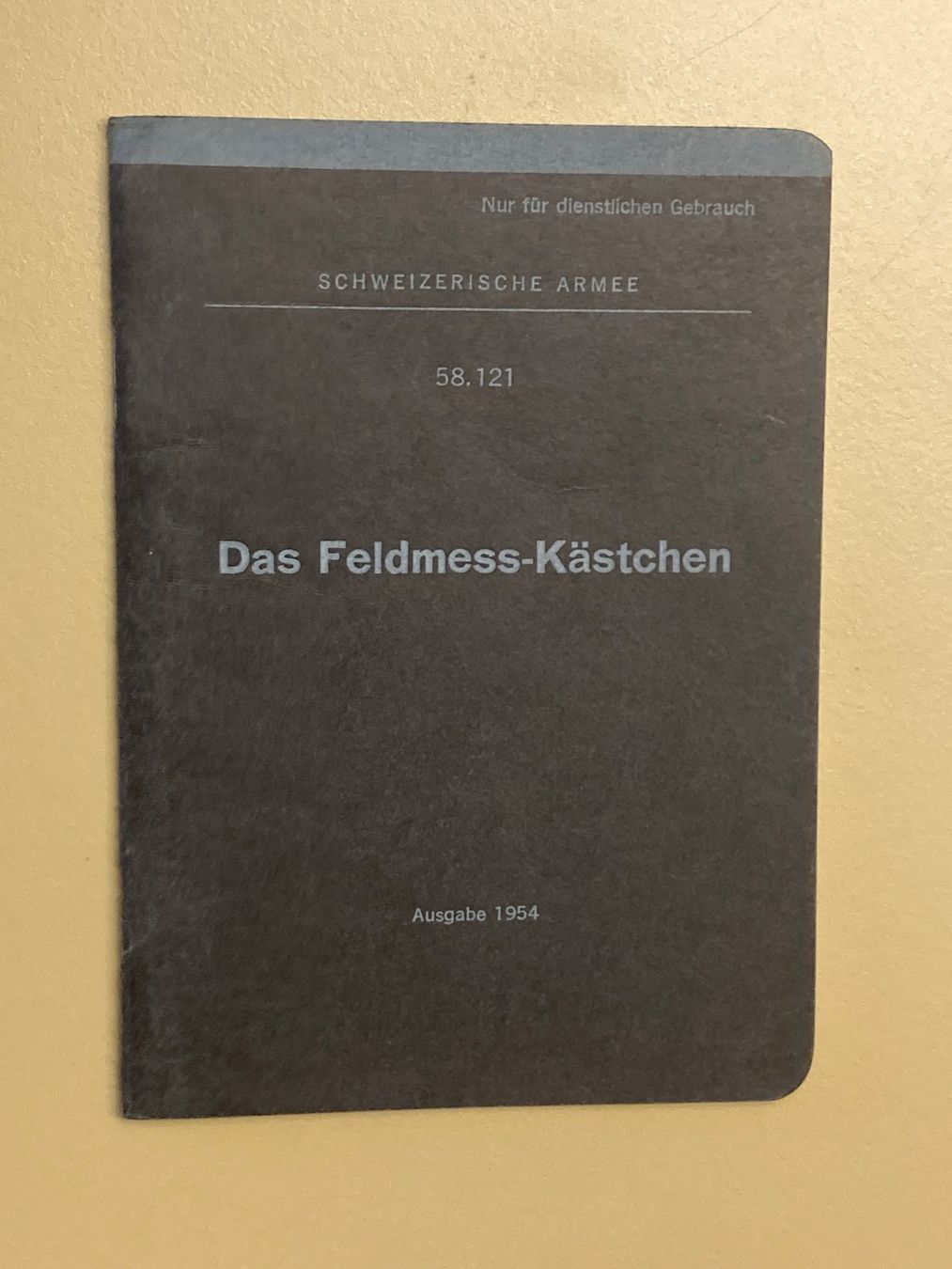 Libri: Reglement: Das Feldmess-Kästchen - Schweizer Armee – Usato da Brütten venduto da Hst1