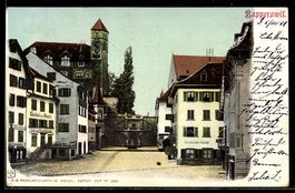 AK Rapperswyl, Ortspartie mit Restaurant Freihof