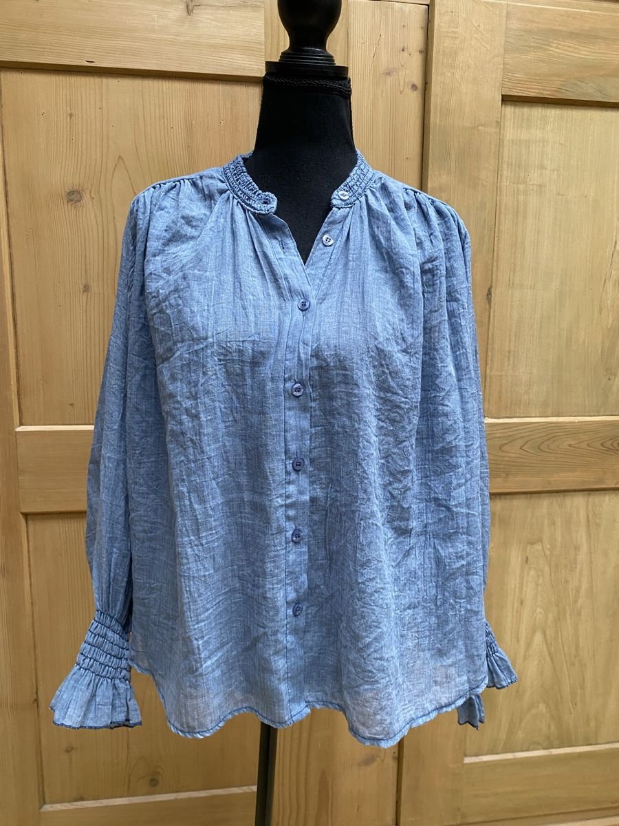 Nile Blusen: Bluse Nile Intuition Paris blau Gr.M – Neu und originalverpackt aus Buochs von H16