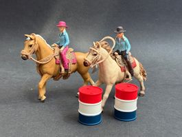 Schleich Fasslaufen mit Cowgirl Westernreiterin Reiterin