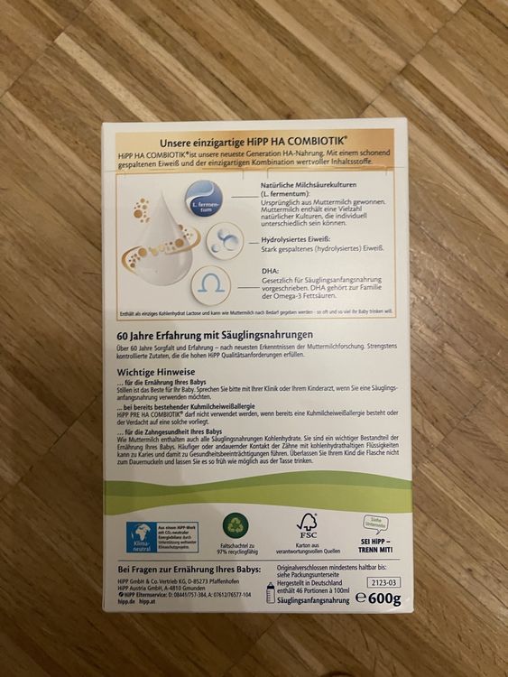 HiPP Pre HA Combiotik Anfangsmilch zu verkaufen 4
