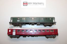 Fleischmann 5130+31 Gepäck- + Speisewagen SBB DC H0 in OVP