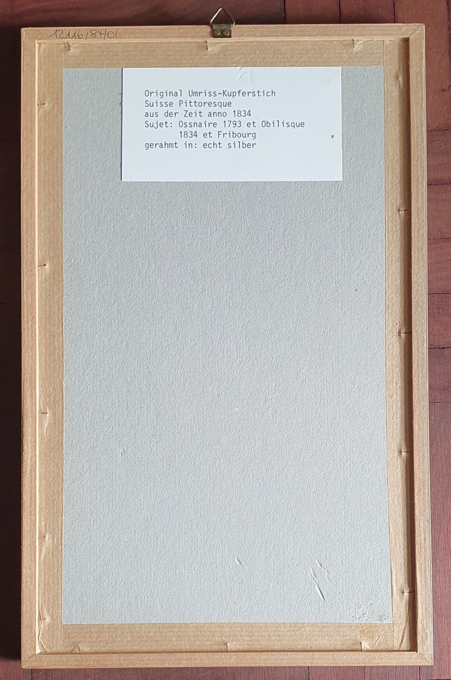 Incisioni: Bild - Fribourg 1834, Kupferstich – Usato da Kreuzlingen venduto da Rschweiz1 1