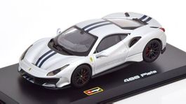 Ferrari 488 Pista 2018-2019 silber met. / schwarz     1:43