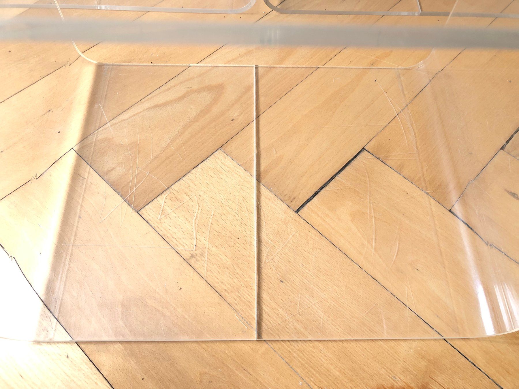 Scaffali: Modulares Regal Plexiglas transparent, 5 Elemente, Vintage – Usato da Basel venduto da Krenit 4