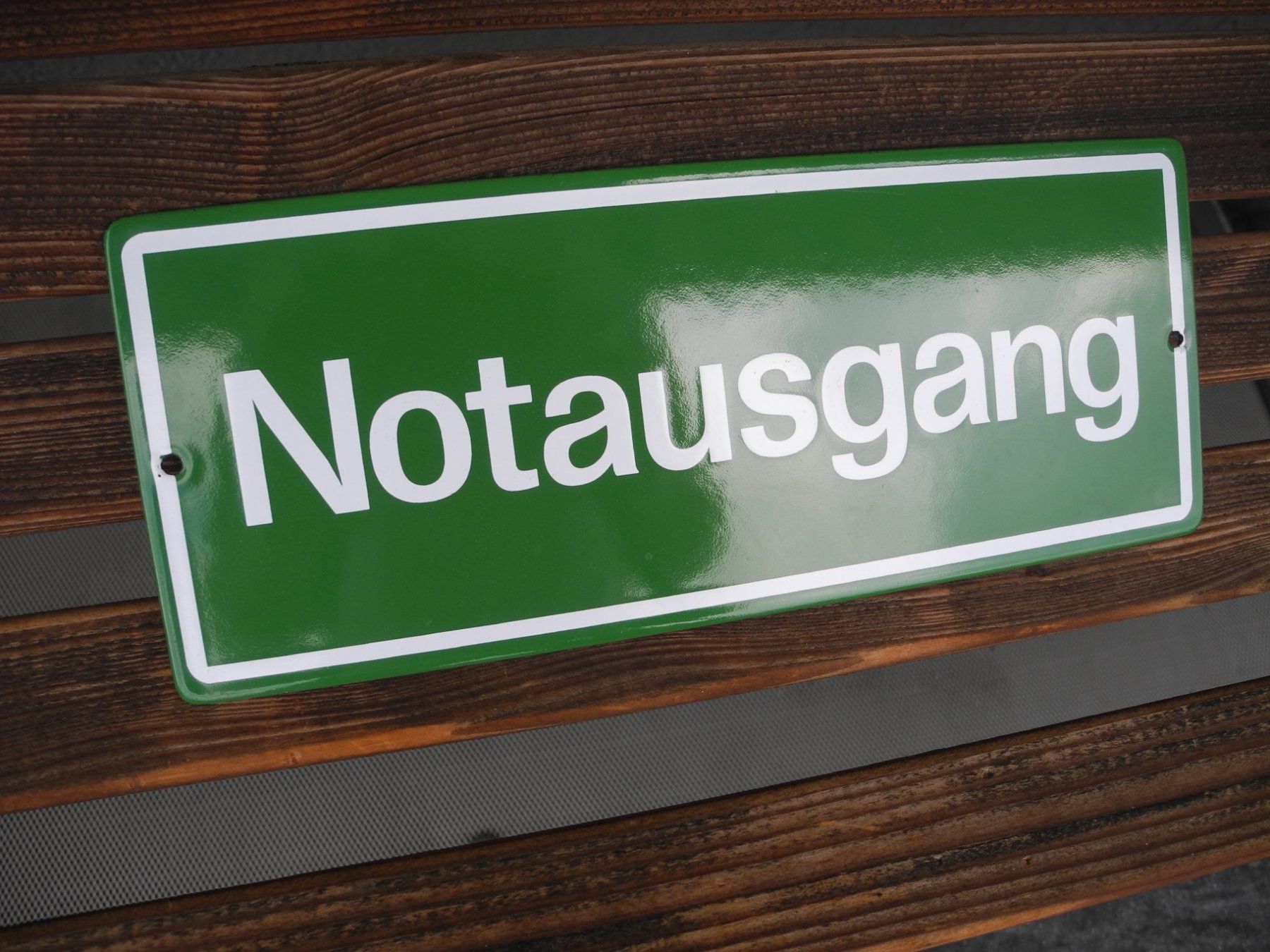 Schilder: NOTAUSGANG EMAILLESCHILD – Gebraucht aus Reinach AG von Huckleberrysix 4