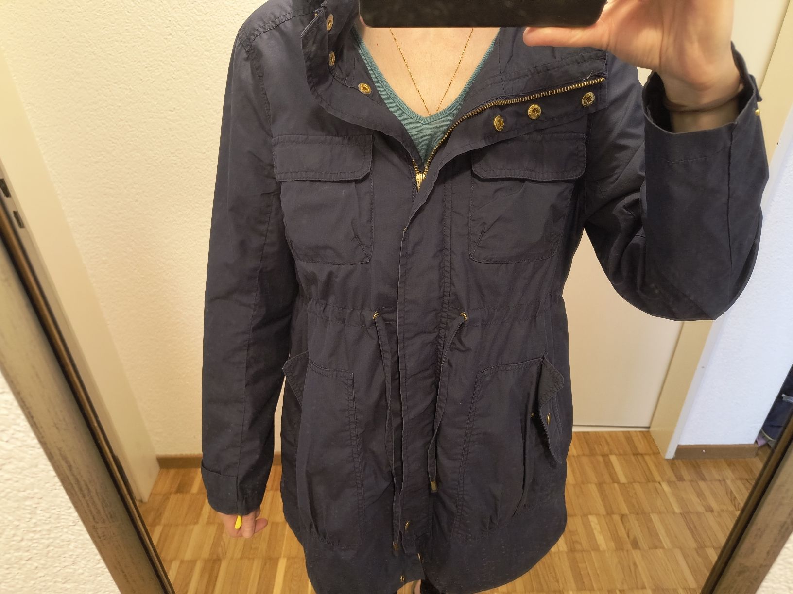H&M Cappotti: Umstands Übergangs-Mantel dunkelblau M – Usato da Bern venduto da kathiang 2