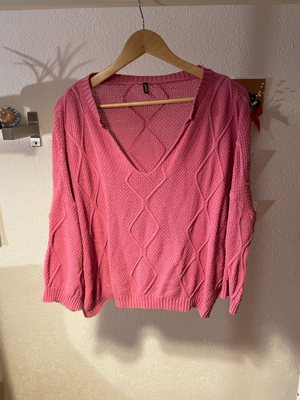 Maglioni & Felpe: Goldenpoint Strick Pullover, Grösse S, pink, 100% Baumwolle – Usato da Hubersdorf venduto da JanasHeartTreasures