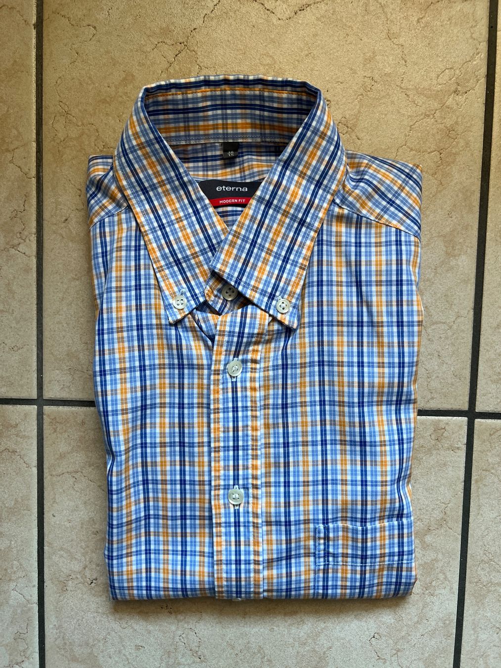 Eterna Camicie: Hemd kurzarm Eterna Modern Fit Grösse 38 – Usato da Brunnen venduto da Bonitoman