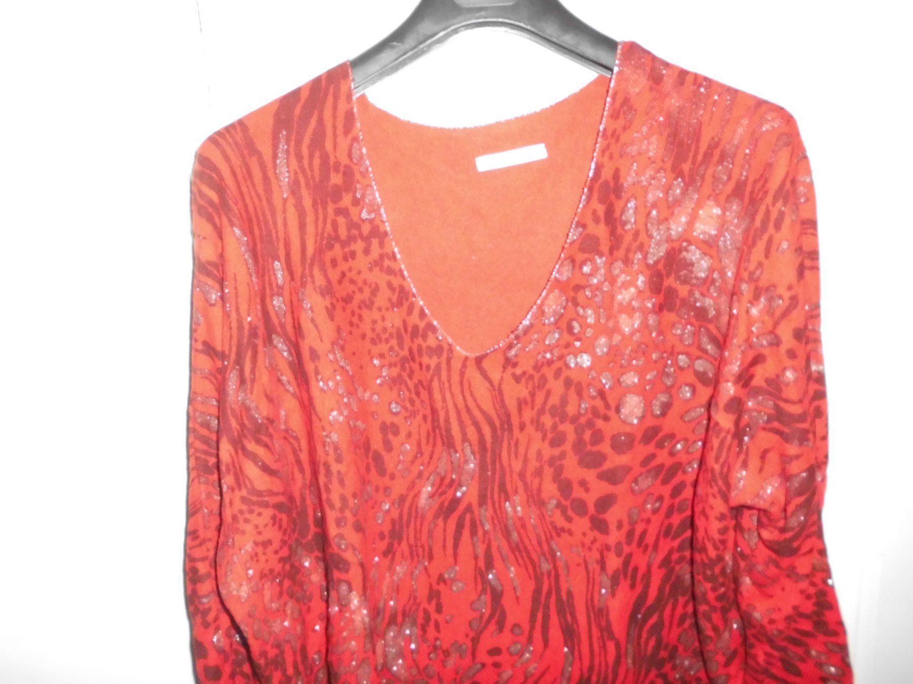 Pulls & Sweat-shirts: Pull rouge motif léopard T. XL – Neuf (Voir description) à Marin-Epagnier par Madja 1
