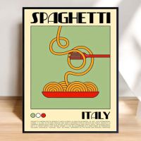 Affiche vintage décoration cuisine restaurant spaghetti